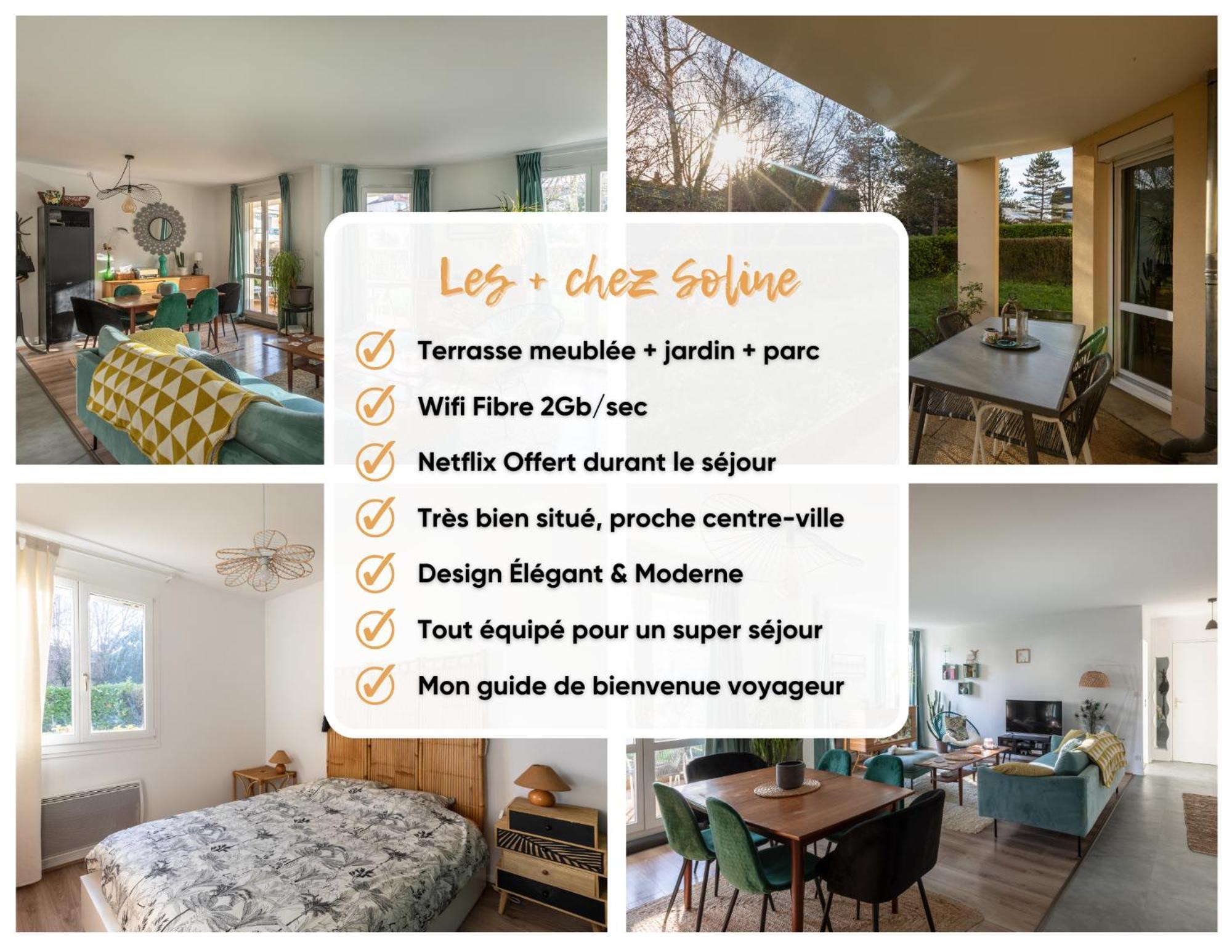 T3 Calme - Ideal Famille & Pros - Parking - Jardin - Wifi - Netflix Besançon Kültér fotó