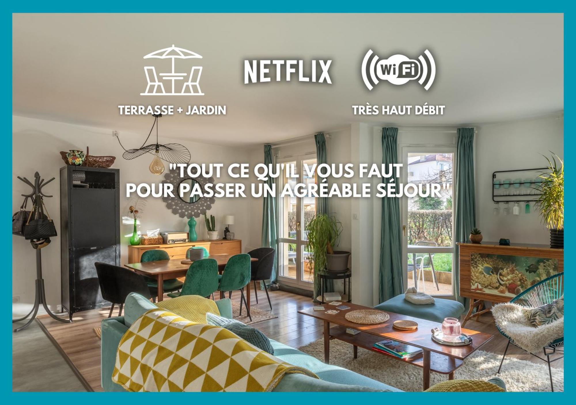 T3 Calme - Ideal Famille & Pros - Parking - Jardin - Wifi - Netflix Besançon Kültér fotó